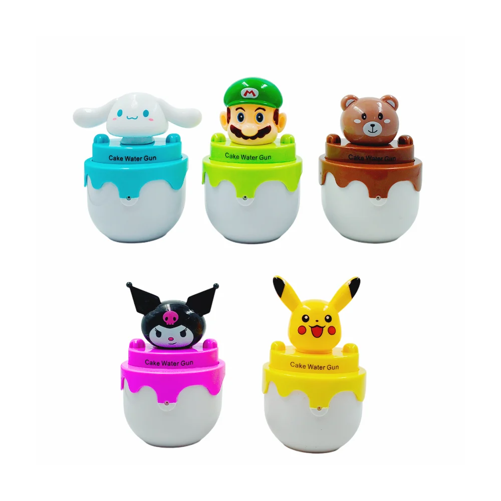 Disparador lanzador de agua con forma de personajes animados en taza, 10cm, variedad de modelos / cake water gun