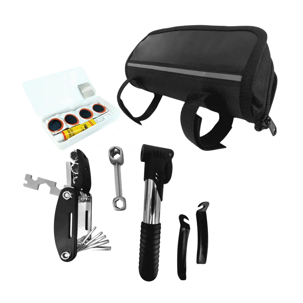 Estuche con agarradera de tela con kit de 6 herramientas para bicicleta / rf-to-01