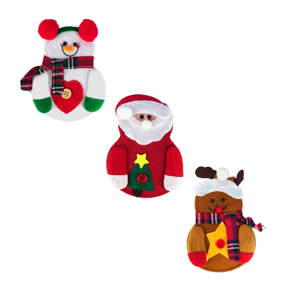 1pza Adorno colgante de tela fieltro con diseño navideño 13x9.5cm, variedad de modelos / lu5865