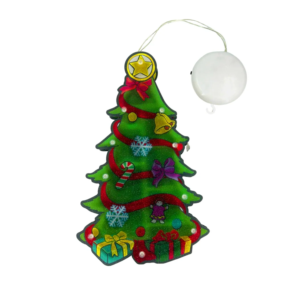 Adorno colgante led en forma de árbol navideño con luz cálida, 25cm / merry christmas