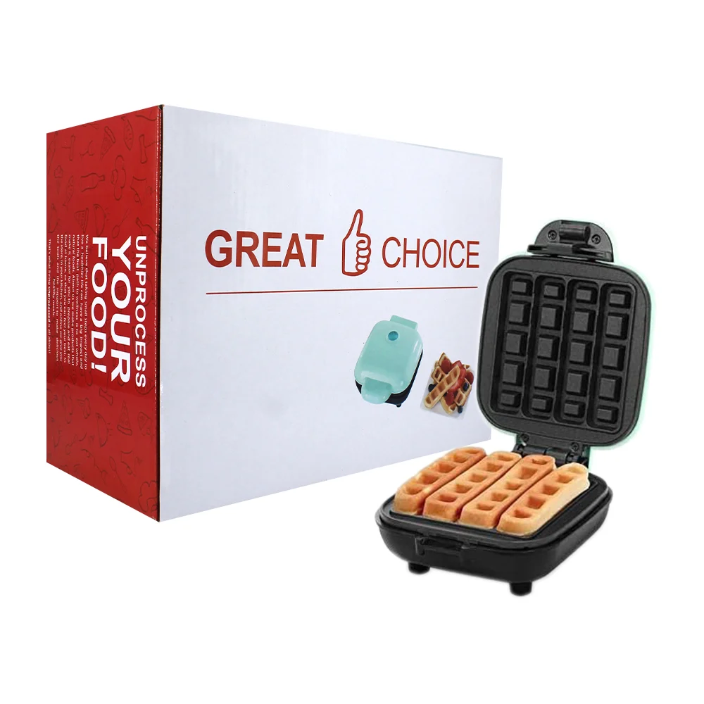 Máquina exprés para hacer 4 mini tiras tipo waffle 420 watts, variedad de colores / great choice / 80771 / 15606