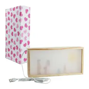 Caja de luz led cálida decorativa con apagador, figuras animadas y ma…