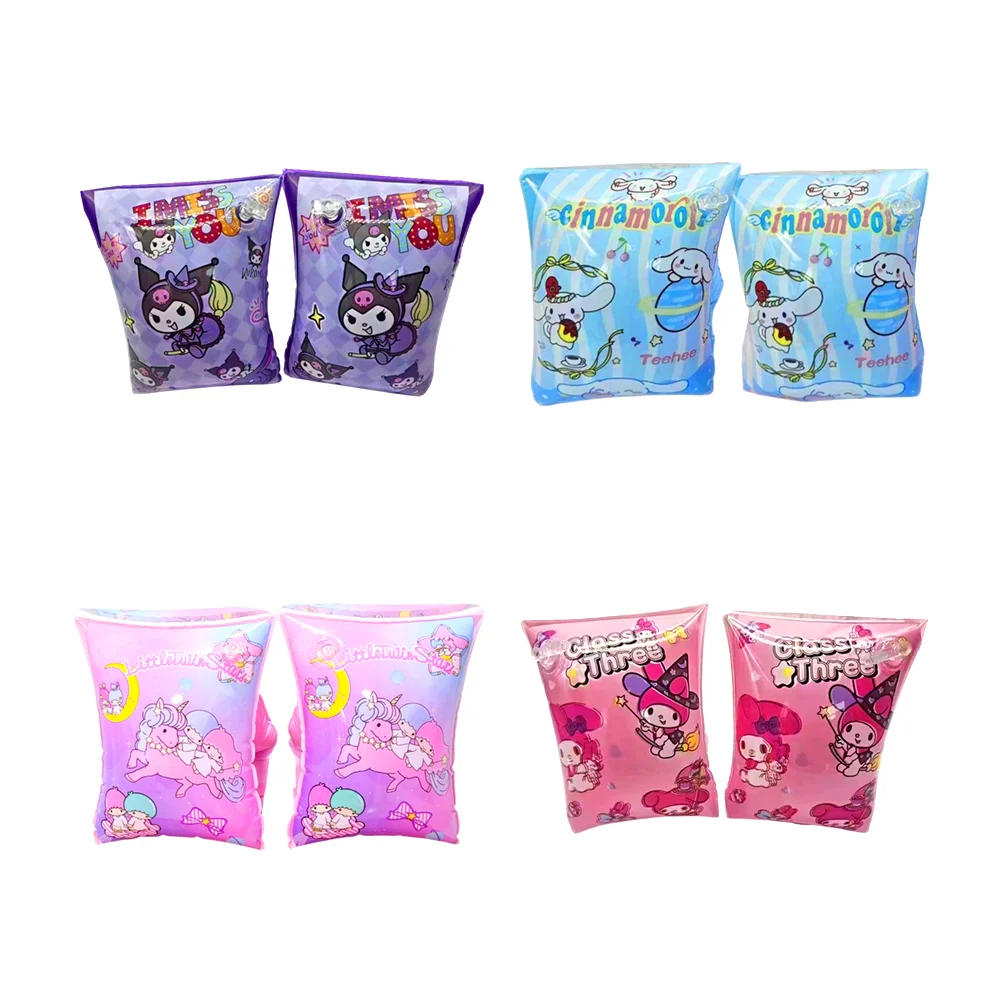 Par de flotadores inflables para los brazos + estampado de los amigos de hello kitty sanrio, variedad de modelos / lu9111