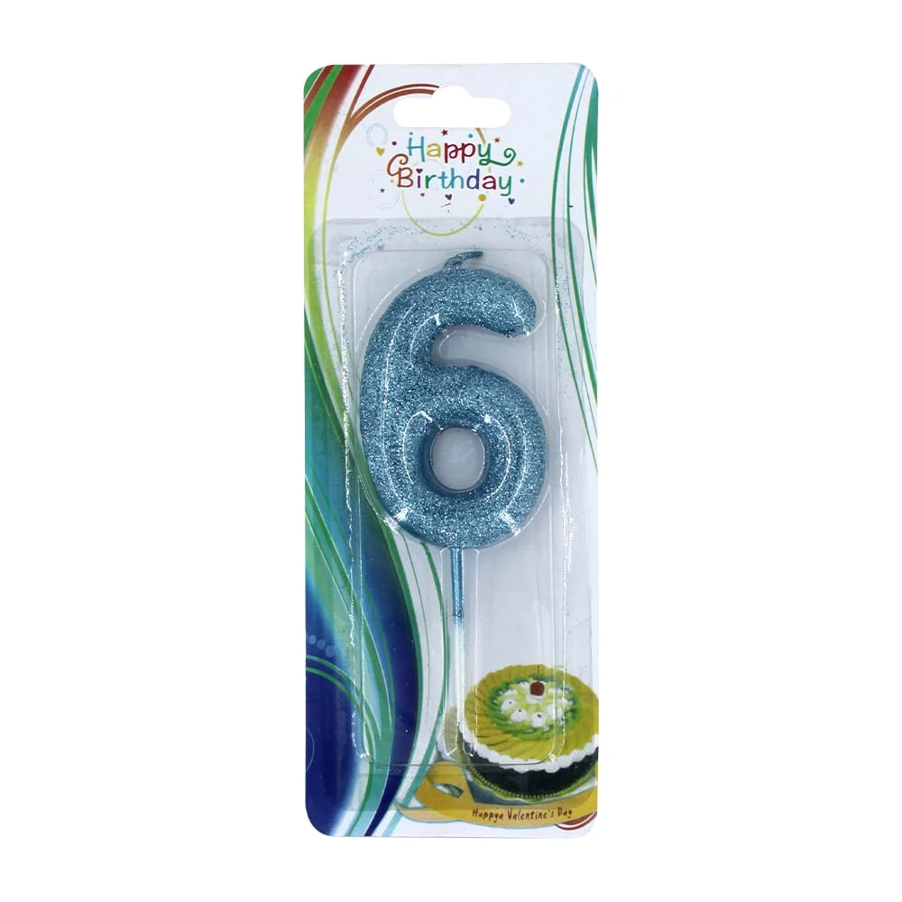 1pza Vela de cumpleaños con forma de numero con diamantina / happy birthday / 39235