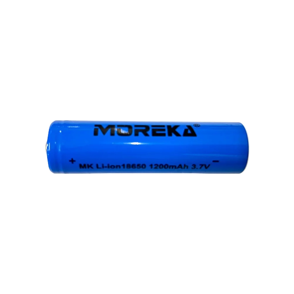 1pza Pila batería recargable moreka con capacidad de 1200mah 3.7v / M-18651