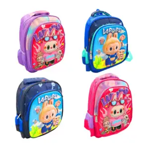 Mochila infantil con 2 compartimentos, diseño tipo relieve y estampad…