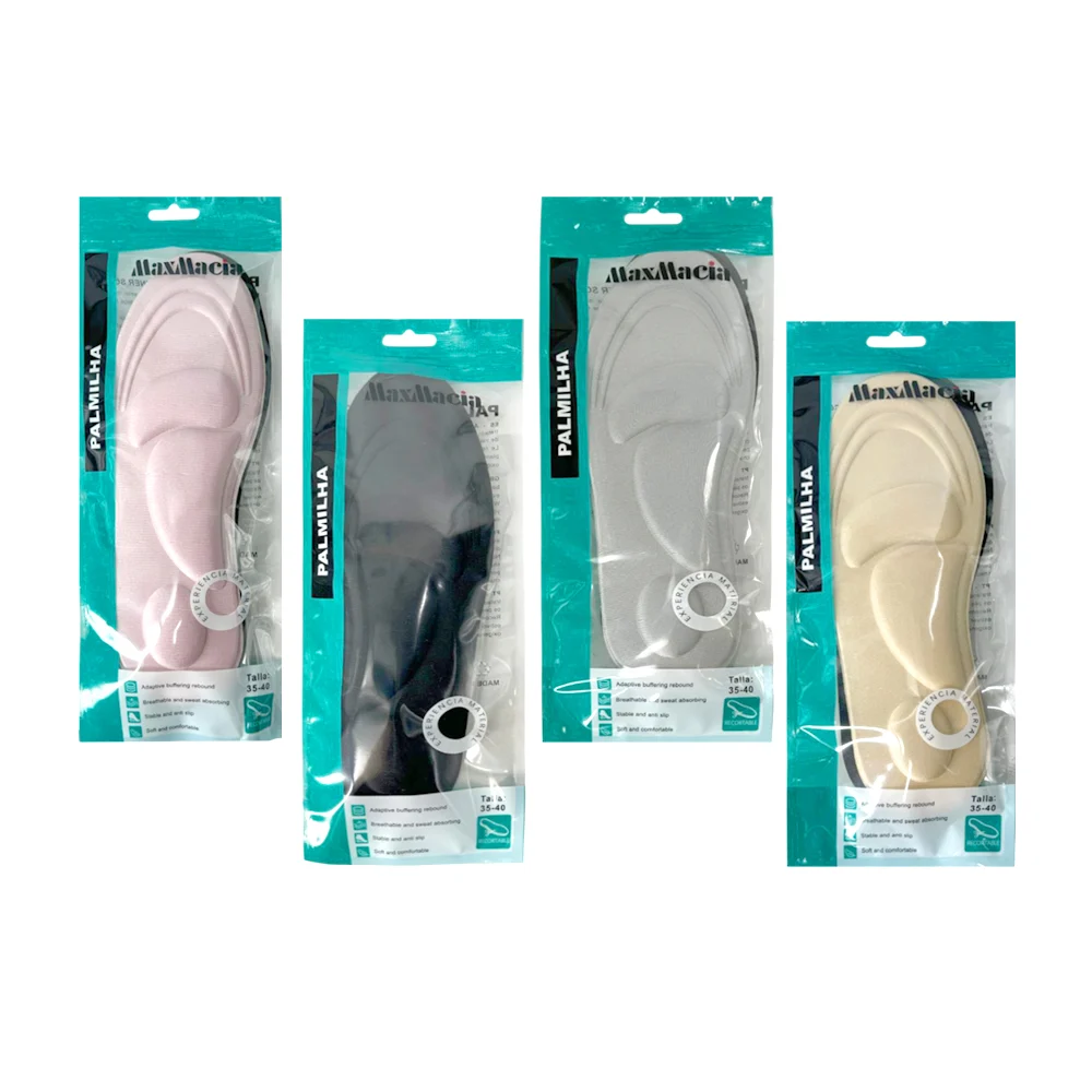Par plantillas maxmacias con almohadillas de espuma talla 35-40 para calzado, variedad de colores / palmilha / m31017