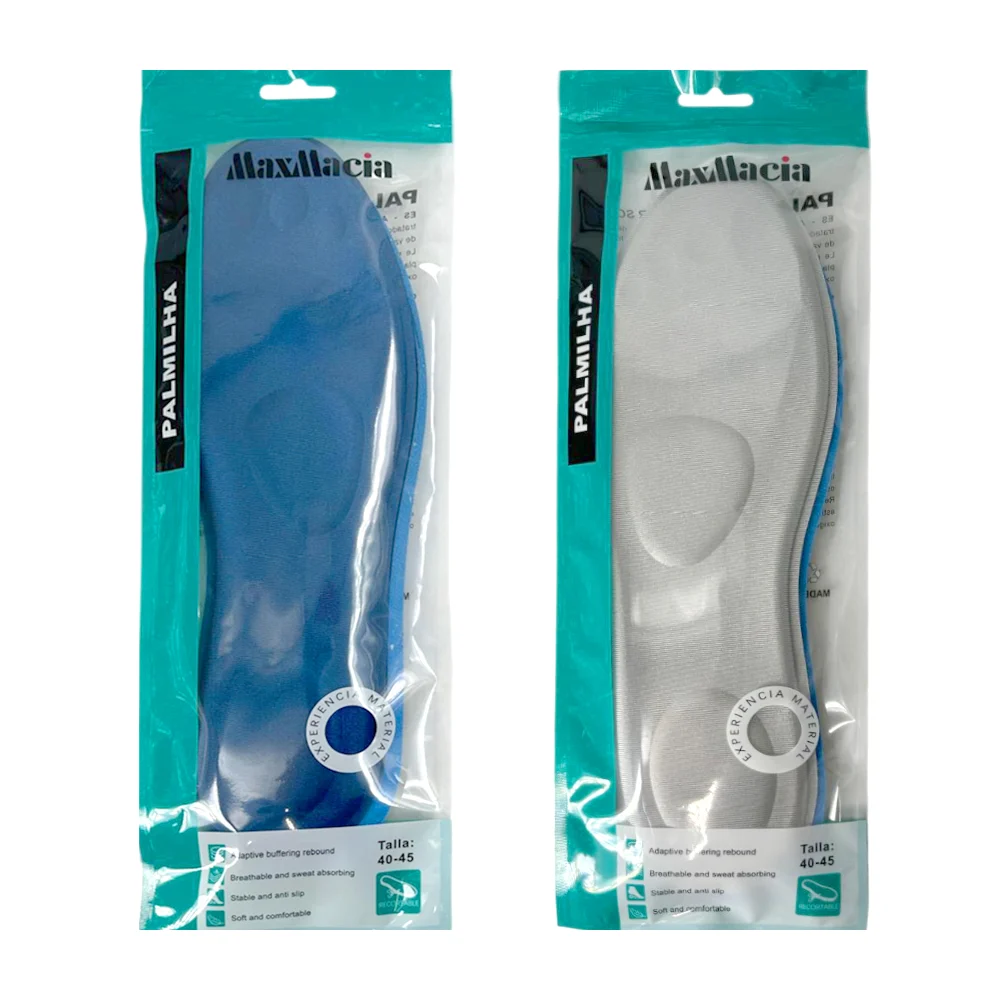 Par plantillas maxmacias de memory foam talla 40-45 para calzado, variedad de colores / palmilha / m31027