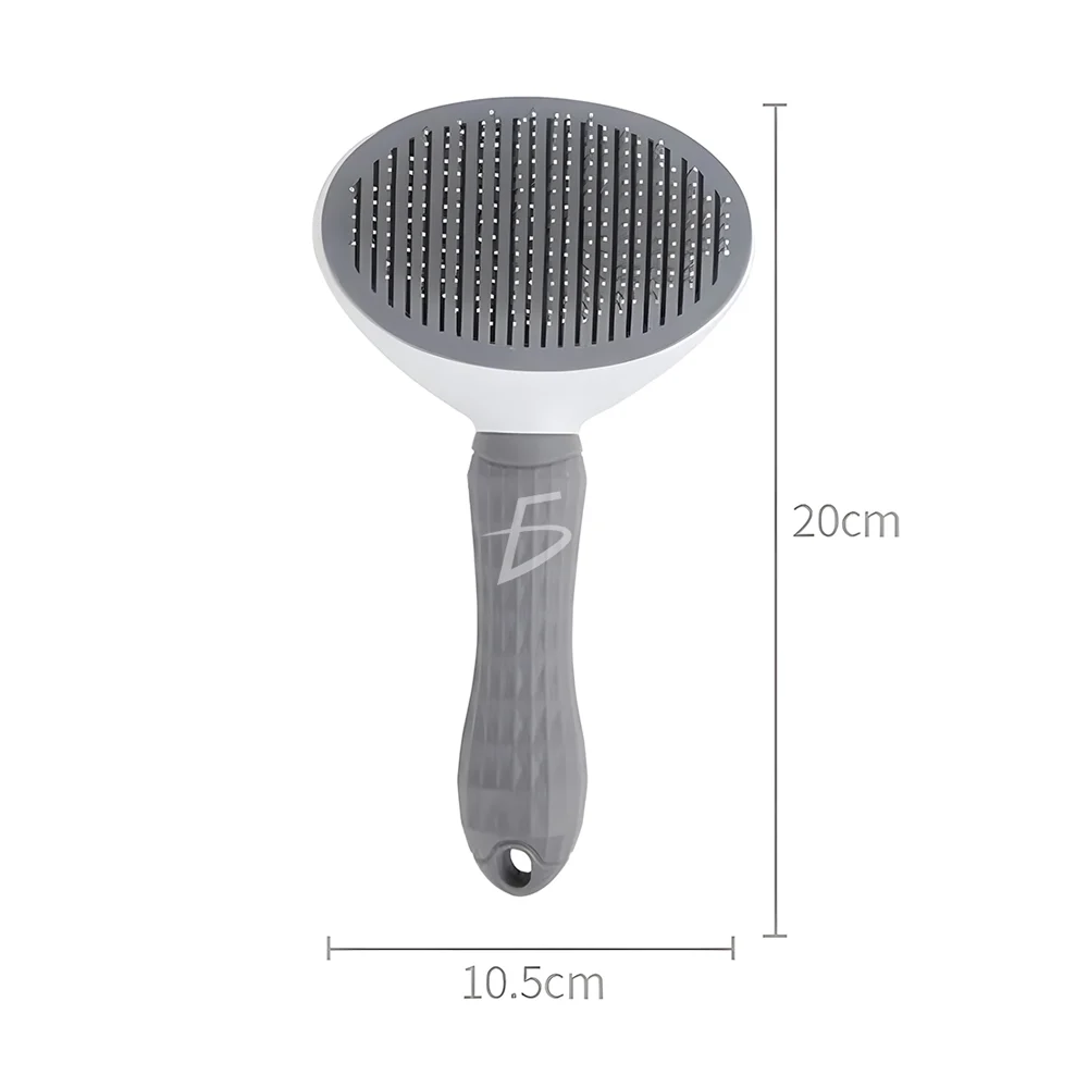 Cepillo para mascota autolimpiable con mango de plástico, variedad de colores / mas.07.12