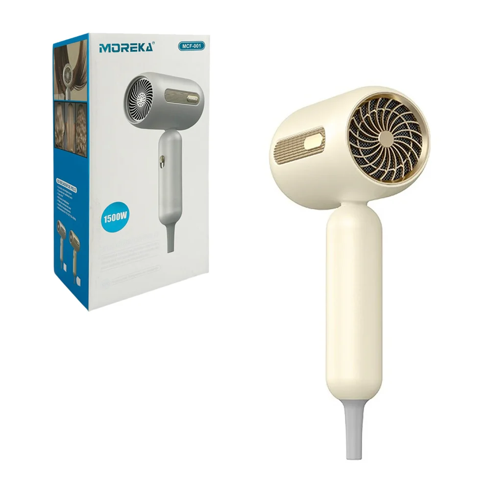Secadora para cabello moreka con potencia de 1500w con diferentes velocidades / mcf-001