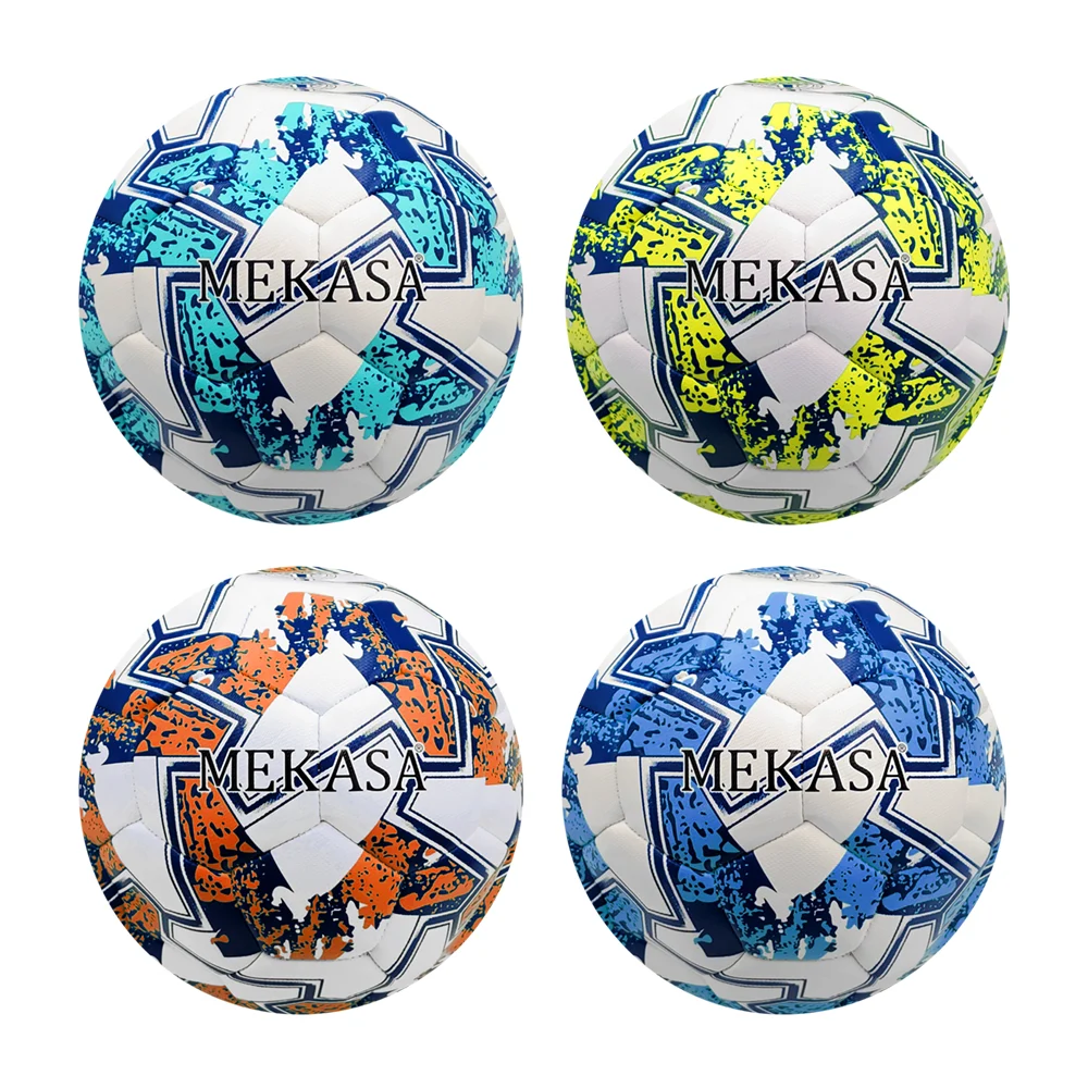 Balón de fútbol no.5 mekasa con diseño estampado de figuras y manchas abstractas, variedad de colores / balón mekasa / mks511 / balón manchas