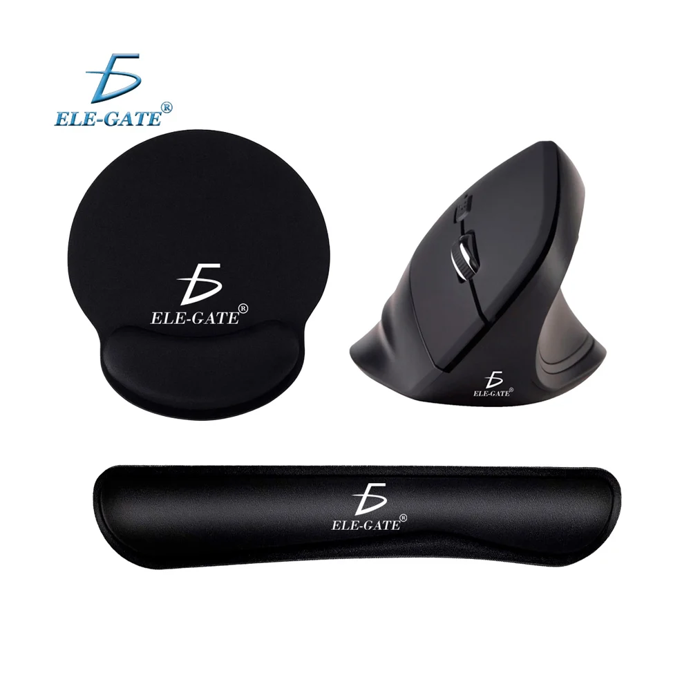 Kit gamer confort con mouse vertical, mouse pad y almohadilla cojín reposa muñecas / mo.26