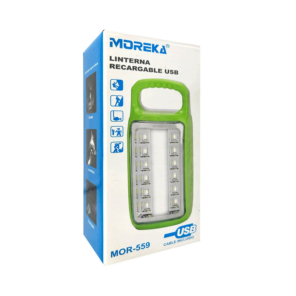 Lámpara colgante recargable moreka tipo camping con 3 modos de luz / mor-559