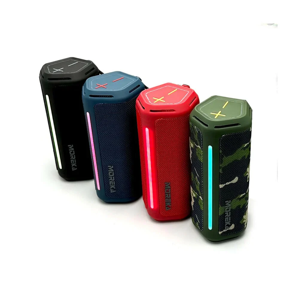 Bocina bluetooth en forma de pentágono con luz led, radio fm y ranuras usb sd, variedad de colores / m-375