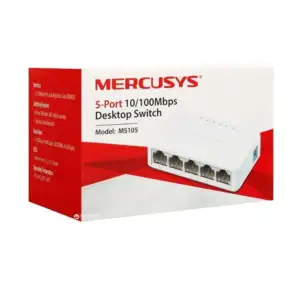 Switch de escritorio mercusys con 5 puetos de velocidad 10mbps a 100m…
