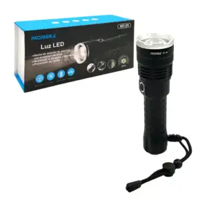 Lámpara led moreka metálica con apertura variable, 6 modos de luz y a…
