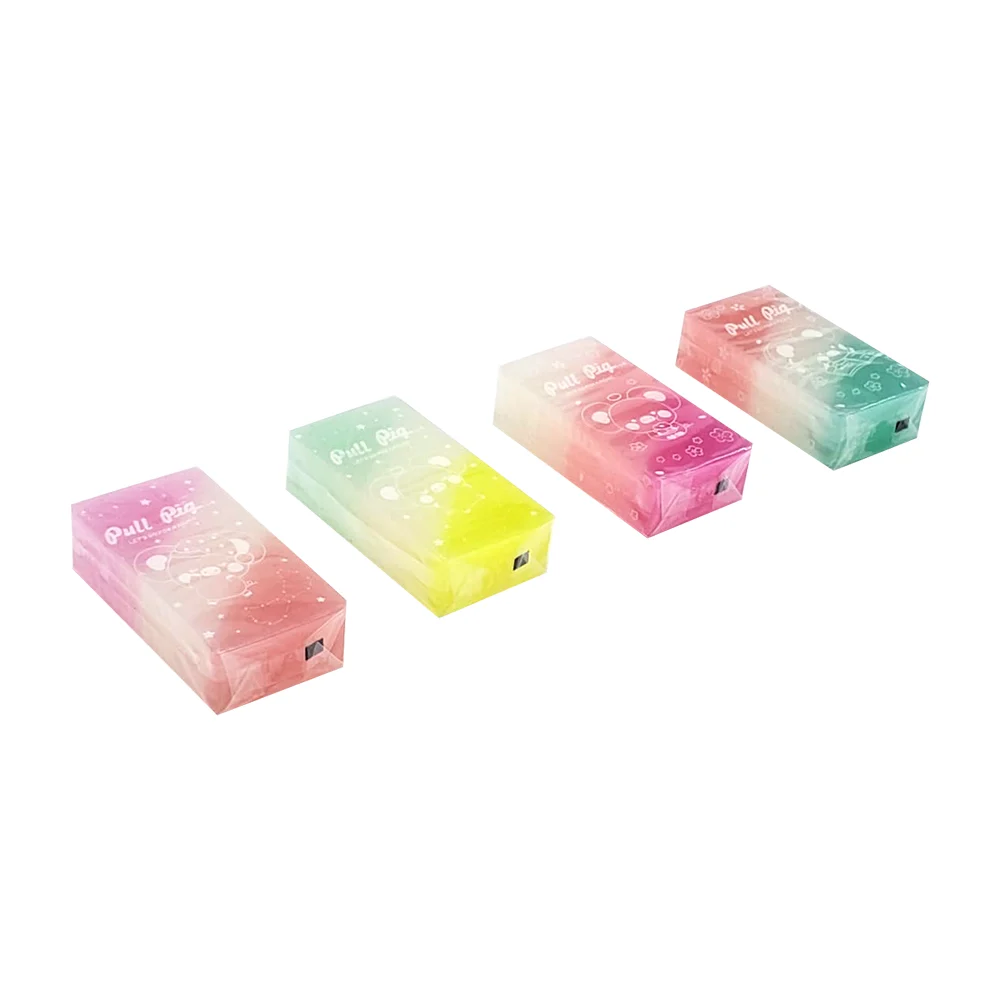 1pza Borrador de goma multicolor pull pig, variedad de colores / candy eraser / mt2113