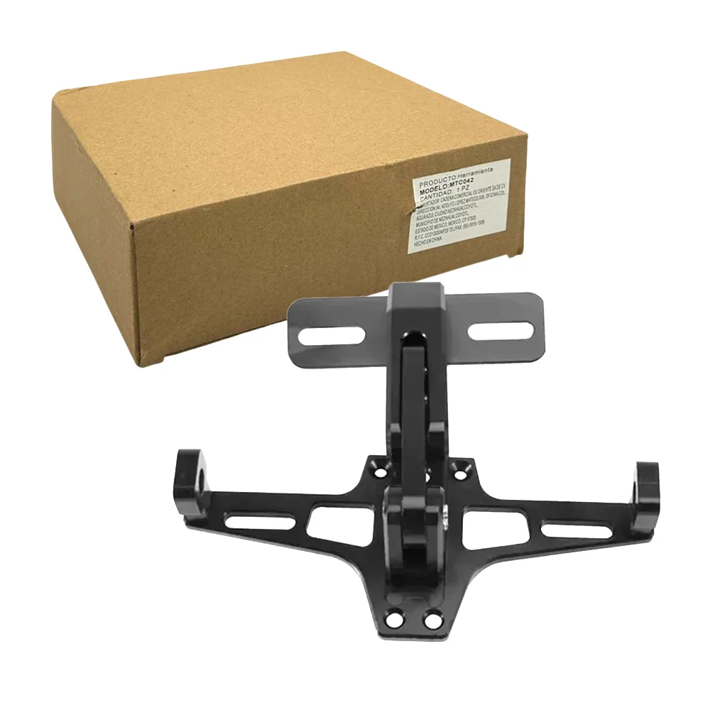 Caja con soporte metálico porta placa para matrícula de motocicleta / mtc042