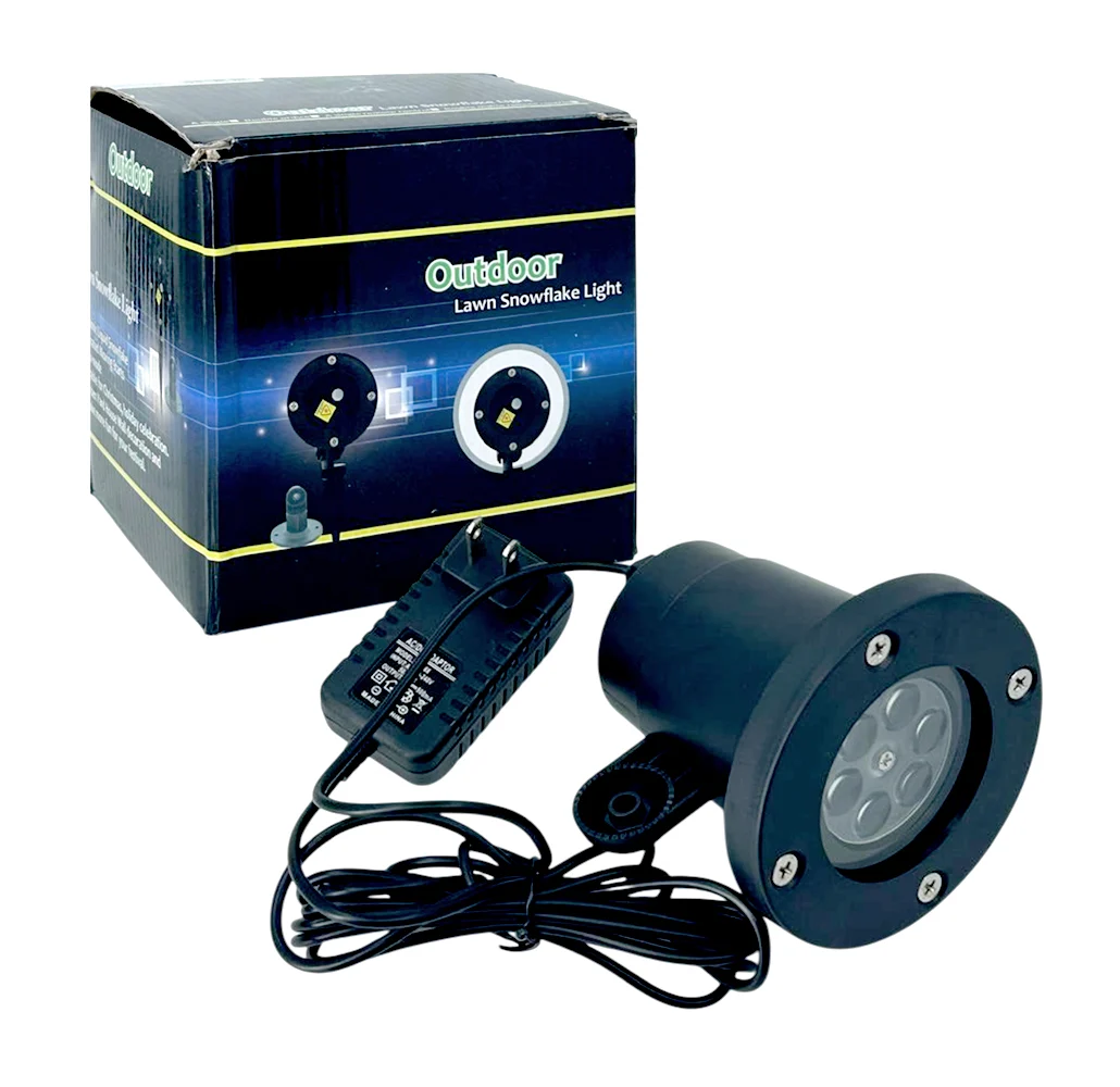 Proyector led láser con 12 discos intercambiables de distintas temáticas para proyección en jardín, variedad de modelos / outdoor lawn snowflake