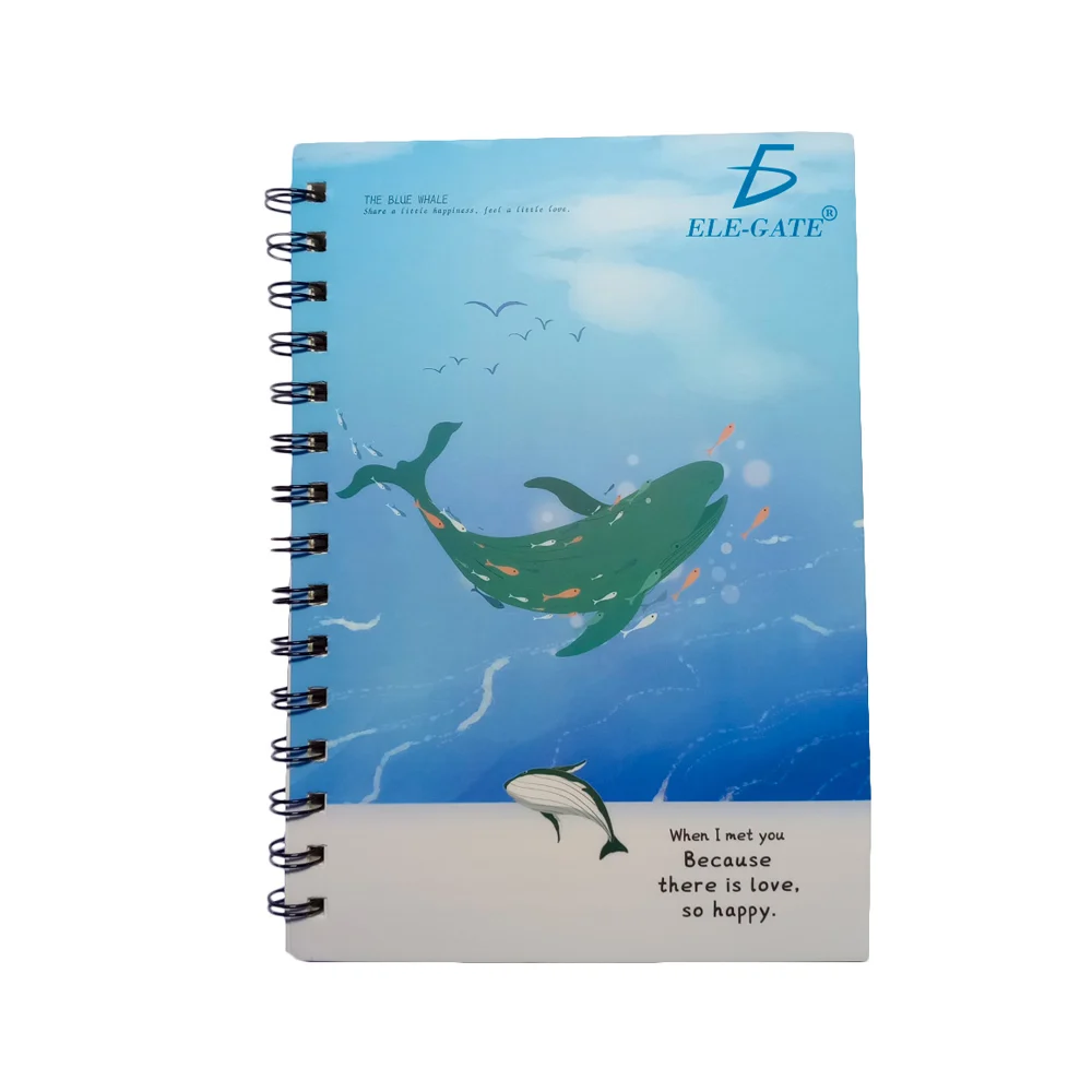 Libreta cuaderno de raya tamaño a5 con portada náutica y espiral metálico / off.01.10