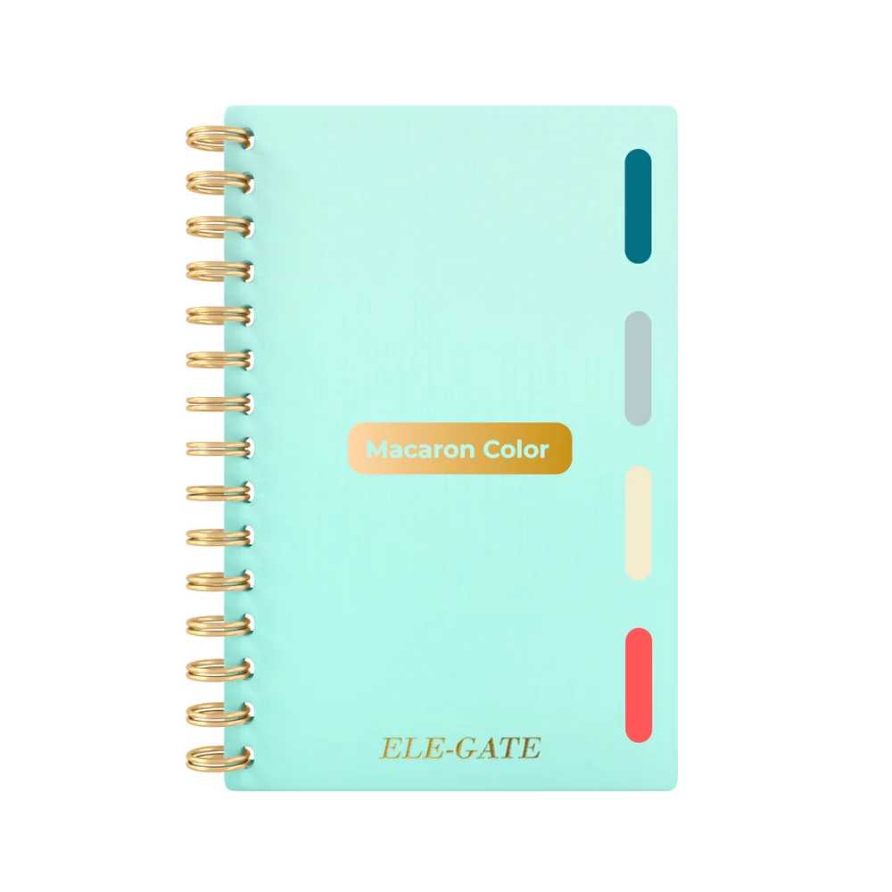 Libreta cuaderno tamaño a5 de raya con 80 hojas y 4 separadores de diferentes colores / off.01.28