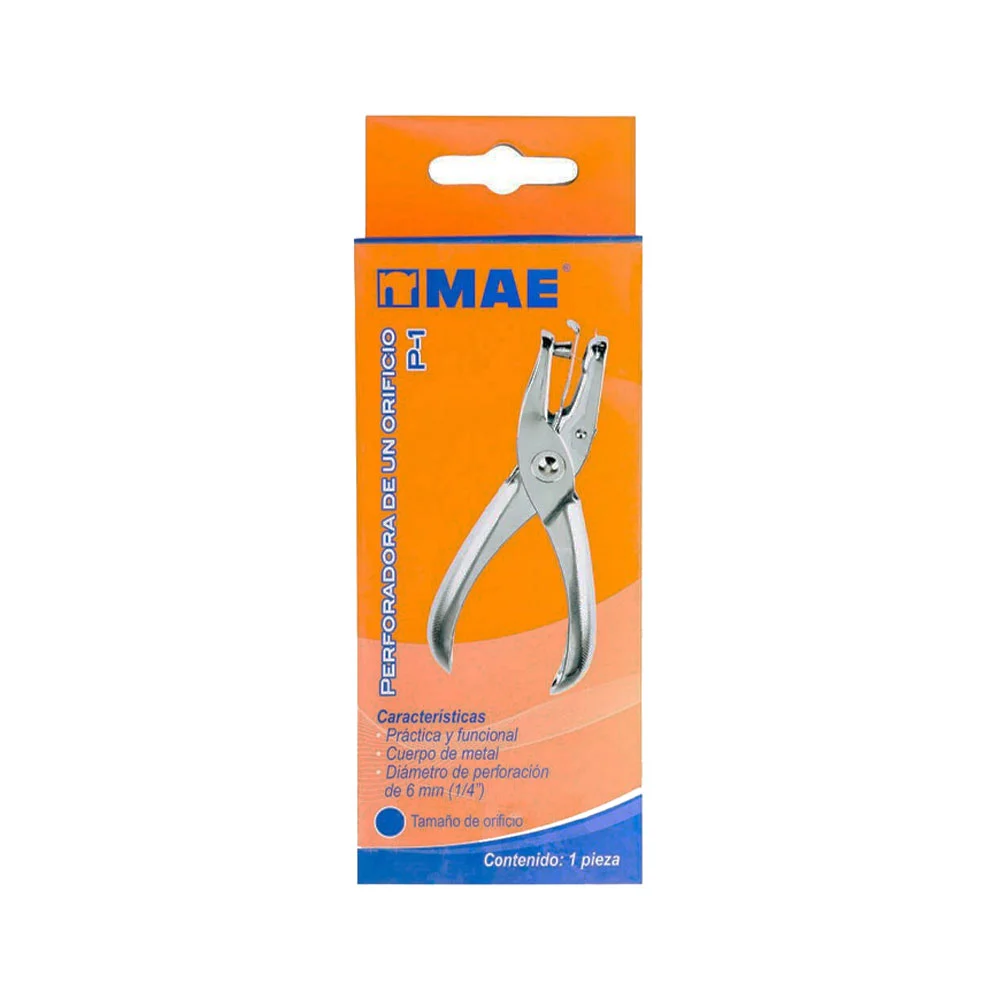Perforadora metálica mae de un orificio, 6mm / p-1