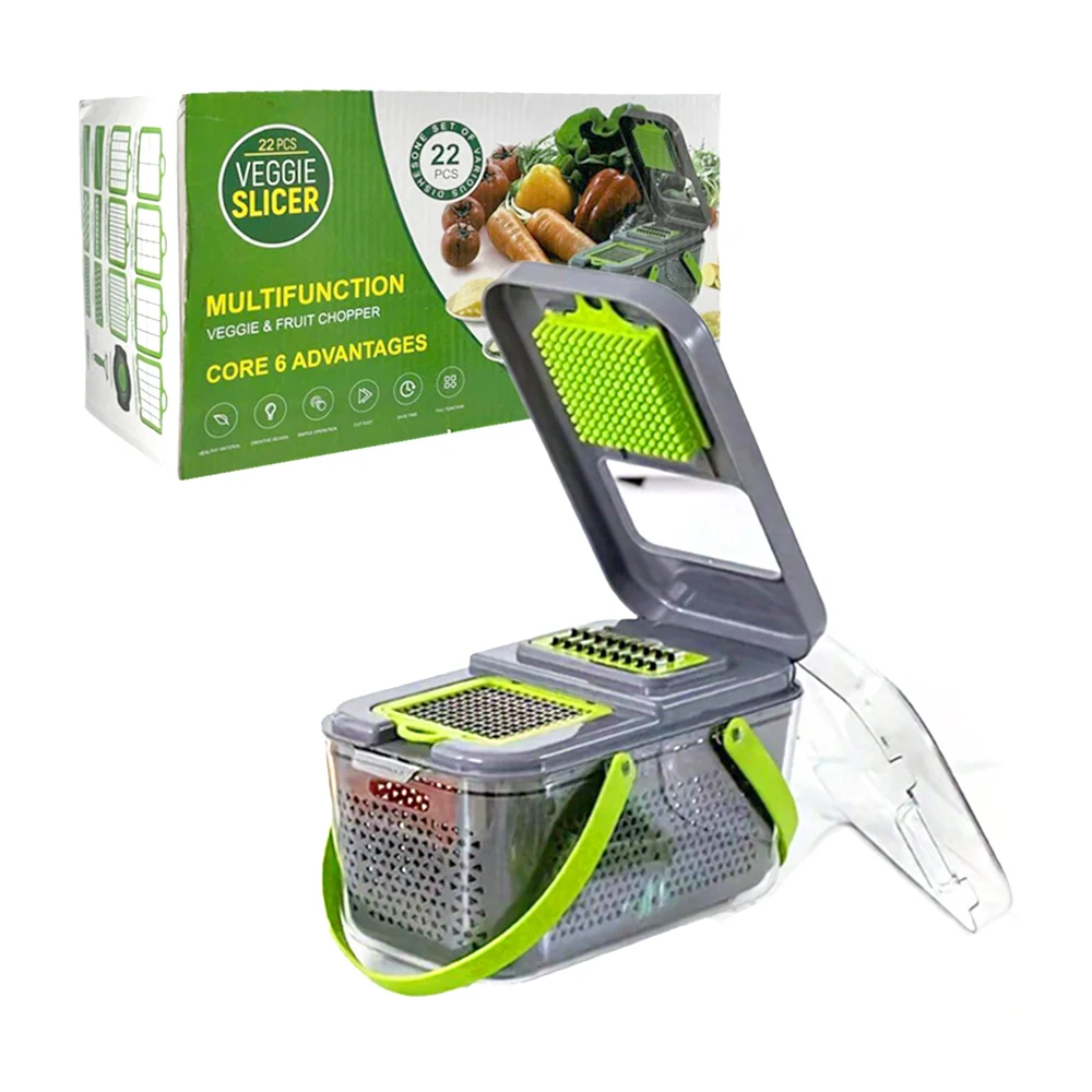 Cortador / rayador para alimentos multifuncional con cuchillas intercambiables / p-10809