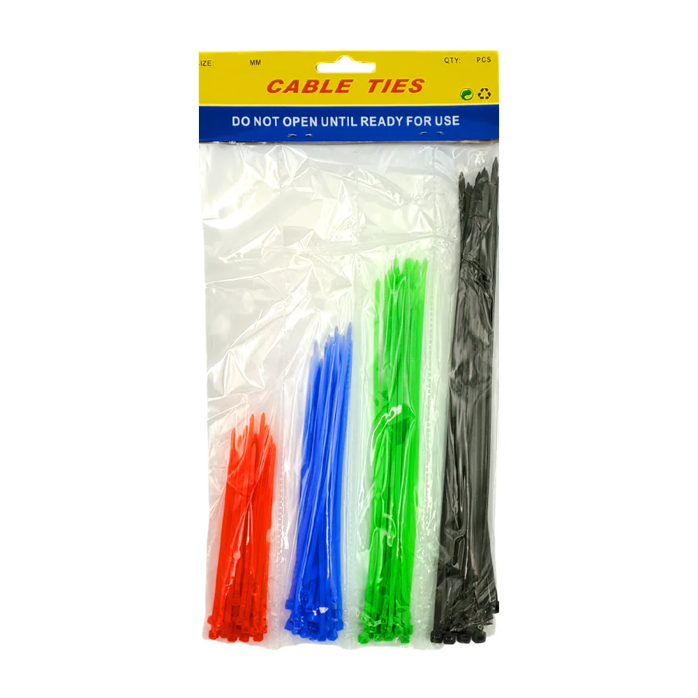 Paquete con cinchos de 4 diferentes colores y medidas / cable ties / pf013 / size:mm