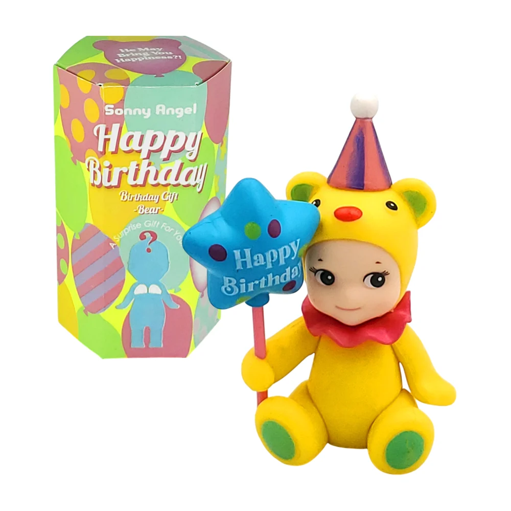 1pza Mini muñeco decorativo sorpresa con temática de feliz cumpleaños, variedad de modelos / sonny angel happy birthday / 989439