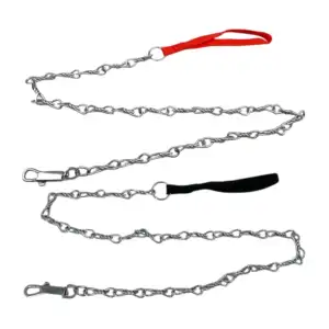 Correa de cadena cromada para mascota, 3.0mmx1.2m, variedad de colore…