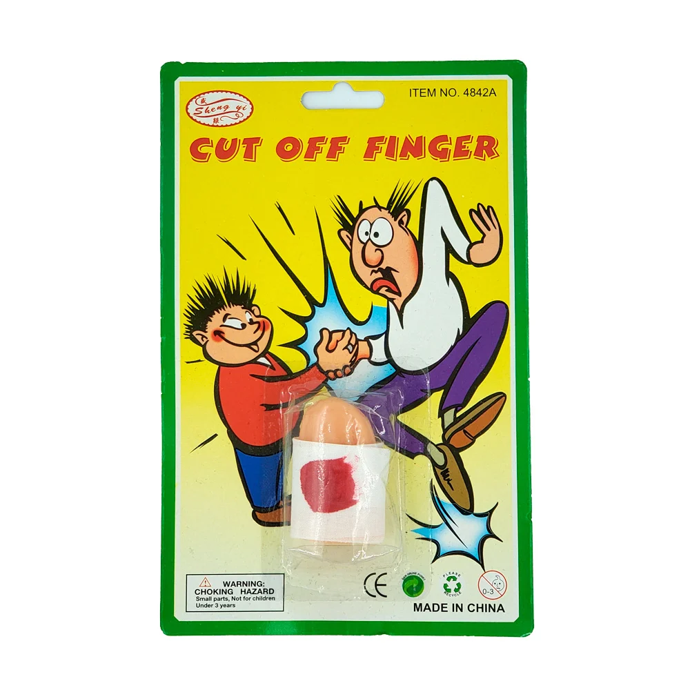 1pza Juguete de broma con forma de dedo cortado con curita / cut off finger / pt10060
