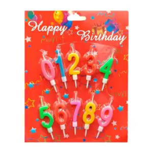 Paquete de velas pequeñas para cumpleaños en forma de números del 0 a…