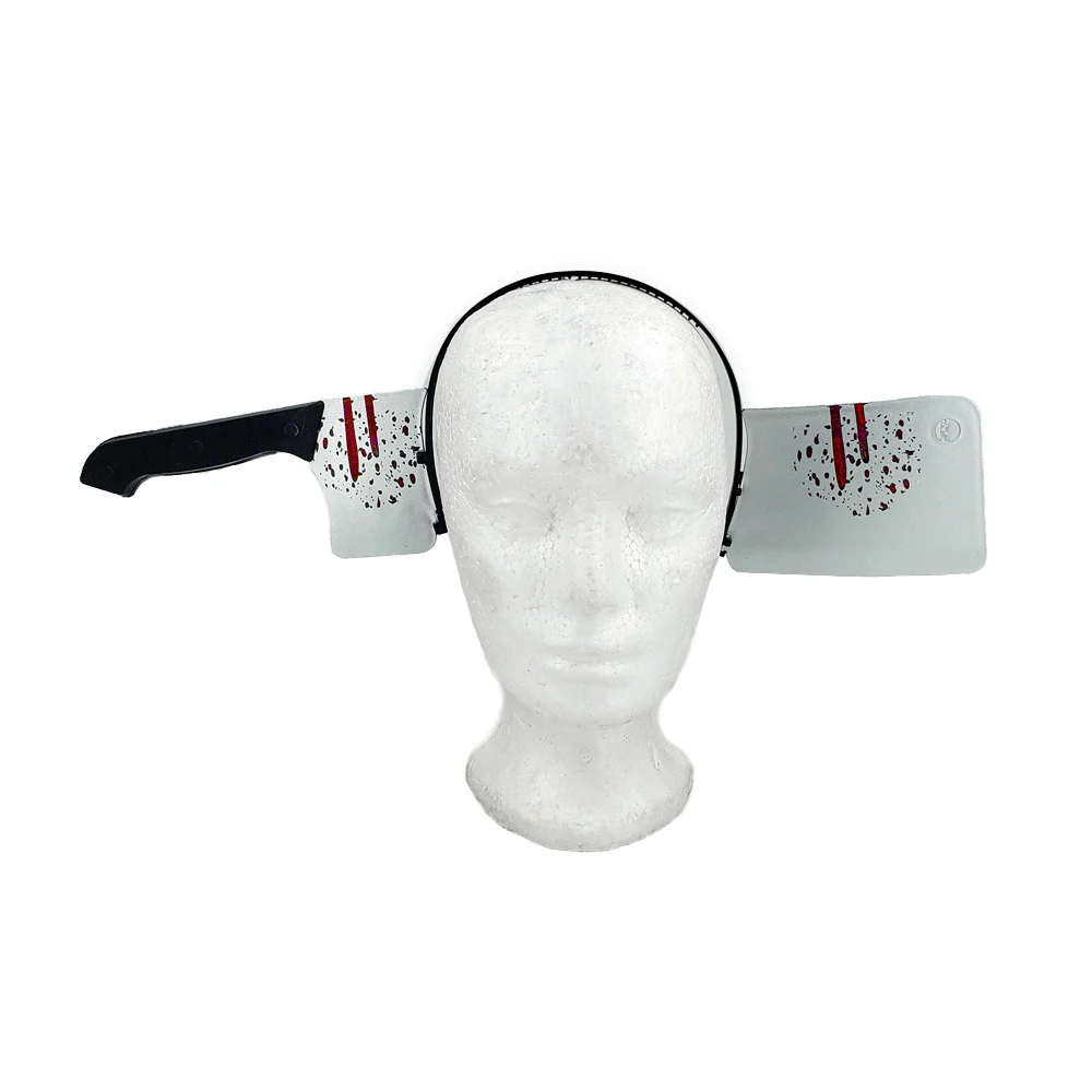 Diadema con simulación de cuchillo para disfraz de halloween / bloody axe in head / pt10755