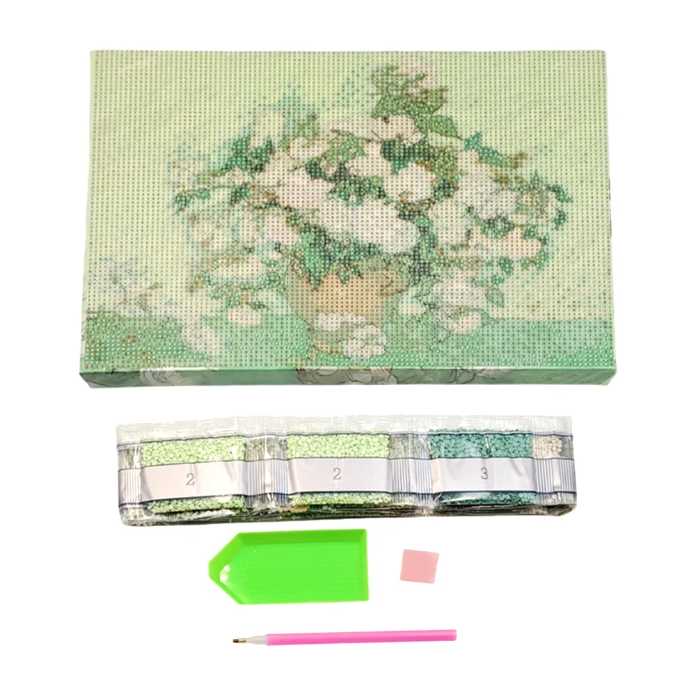 Dibujo rectangular interactivo diamond painting con estampado de pinturas de van gogh, 30x23cm, variedad de modelos / qc-50-1