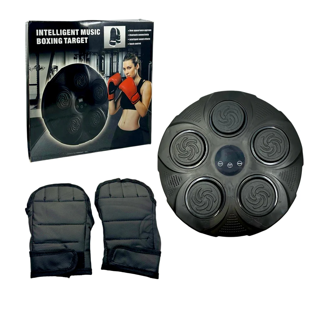 Máquina de boxeo musical bluetooth con 5 colchonetas para los golpes y un par de guantes / intelligent music boxing target / qj-1300