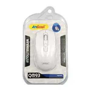 Mouse óptico inalámbrico andowl con diseño ergonómico y alcance de 8-…