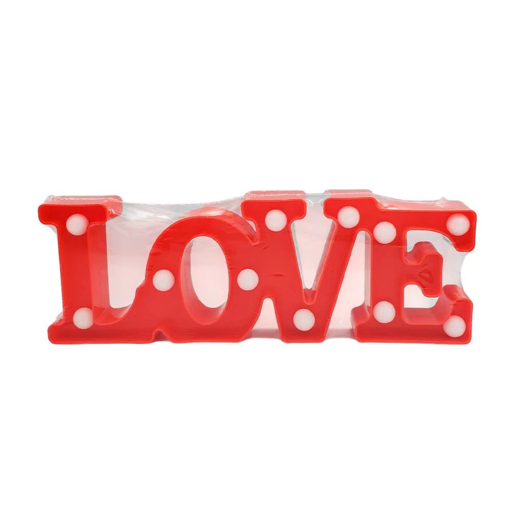 Lámpara led decorativo, en forma de la frase LOVE, variedad de colores / 169196 / qr-189