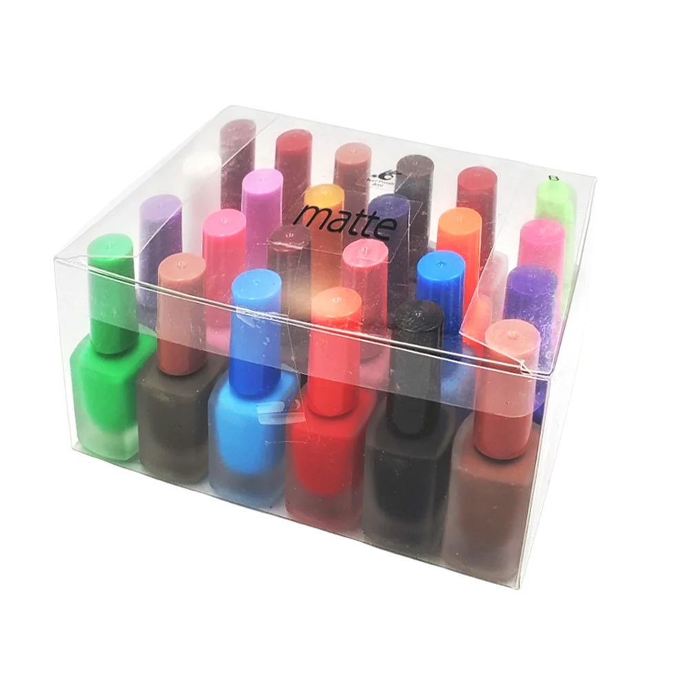 Paquete 24 esmaltes en tono matte para uñas, 8ml, variedad de colores / g1071