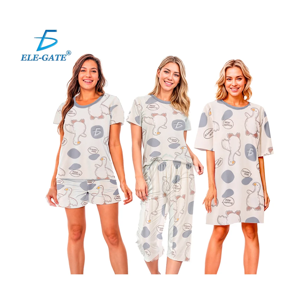 Pijama de 4 piezas para adulto con short y pantalon, variedad de colores y tallas / rop.94