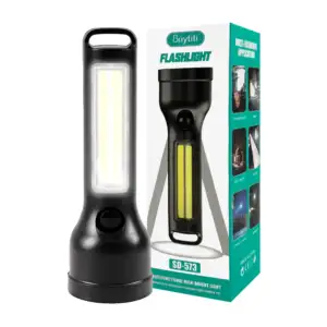 1pza Linterna manual led, recargable, de plástico, con 4 modos de ilu…