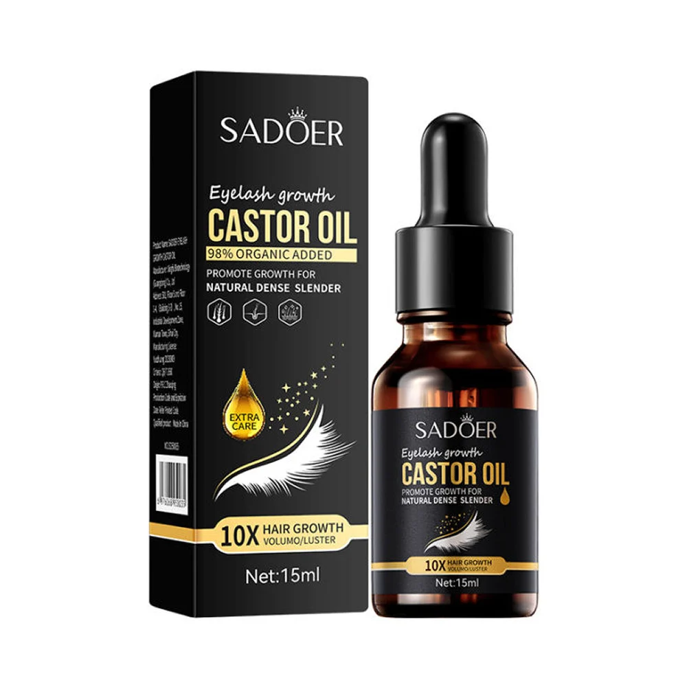 Aceite de ricino sadoer para el crecimiento de pestañas, 15ml / sd38531