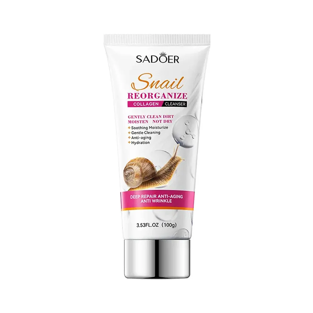 Limpiador facial sadoer con colágeno y baba de caracol para las arrugas, 100g / sd51155
