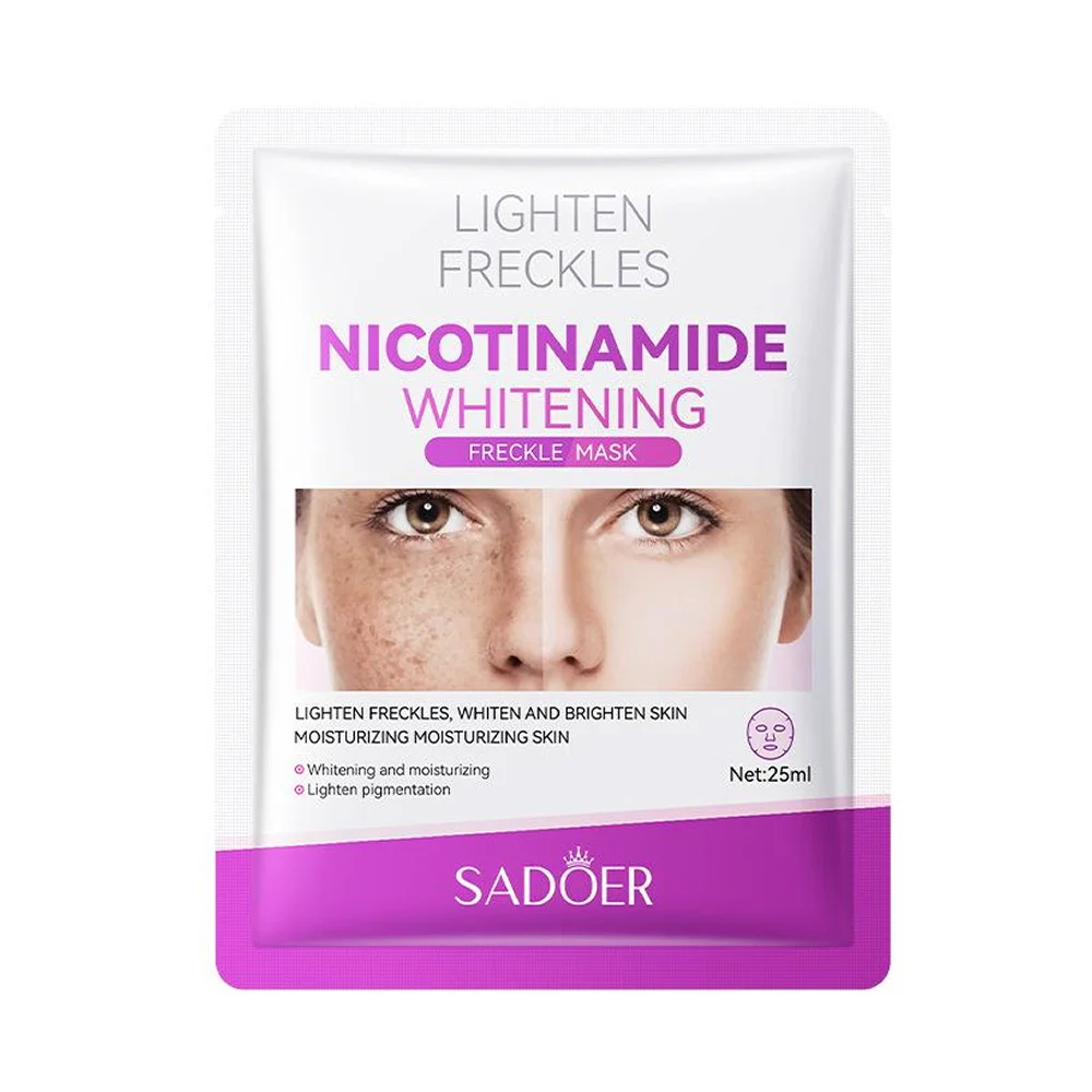 Mascarilla facial blanqueadora sadoer con nicotinamida para reducir pecas, 25ml / sd90078