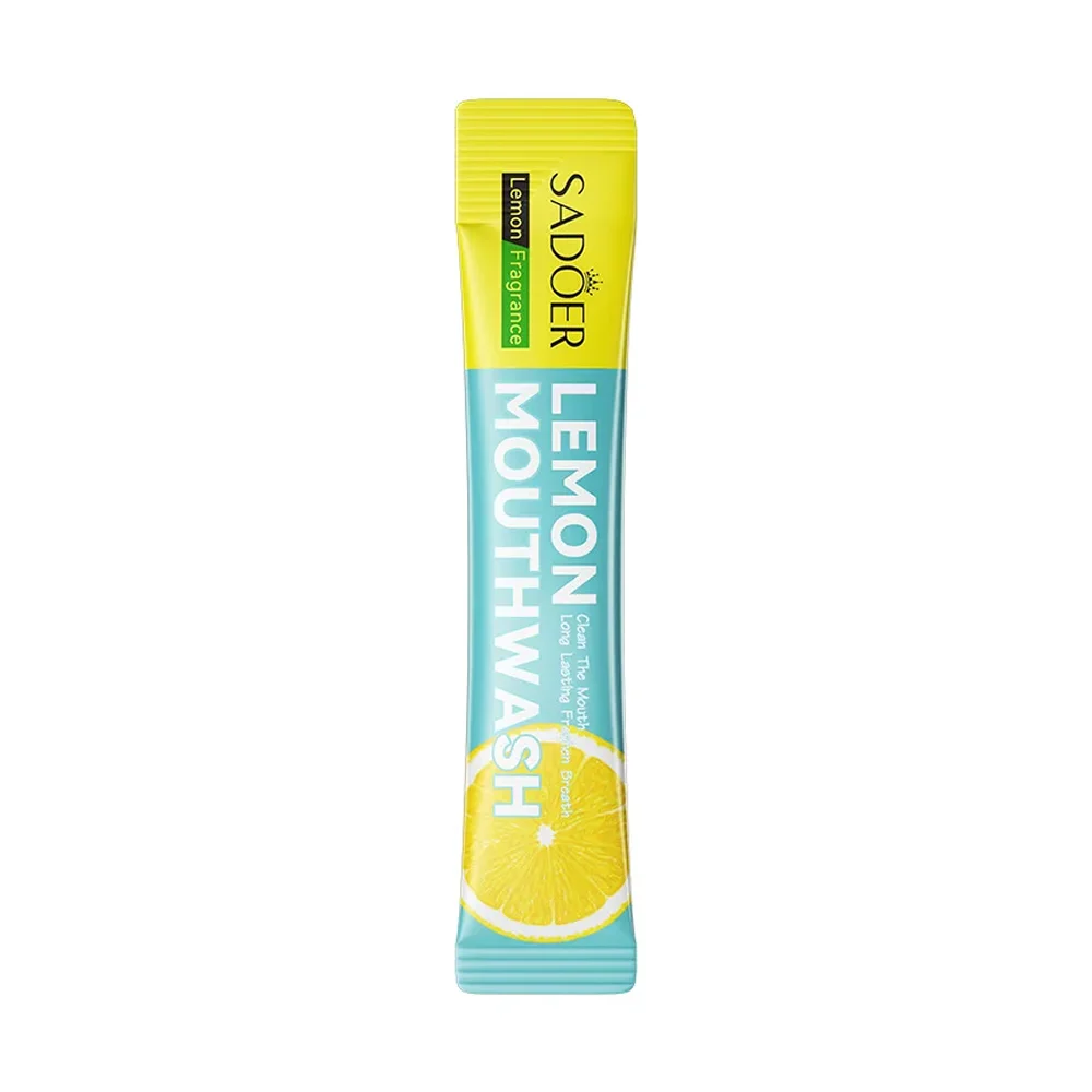 1pza Enjuague bucal sadoer con sabor limón para un aliento fresco, 10ml / sd94018