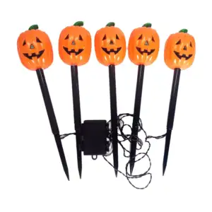 Set 5 lámparas de 38cm en forma de calabazas para jardín / fs-2319