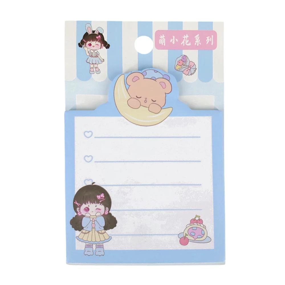 Blíster 30 notas adhesivas - post it 7x11cm con diseño kawaii / sh-8502