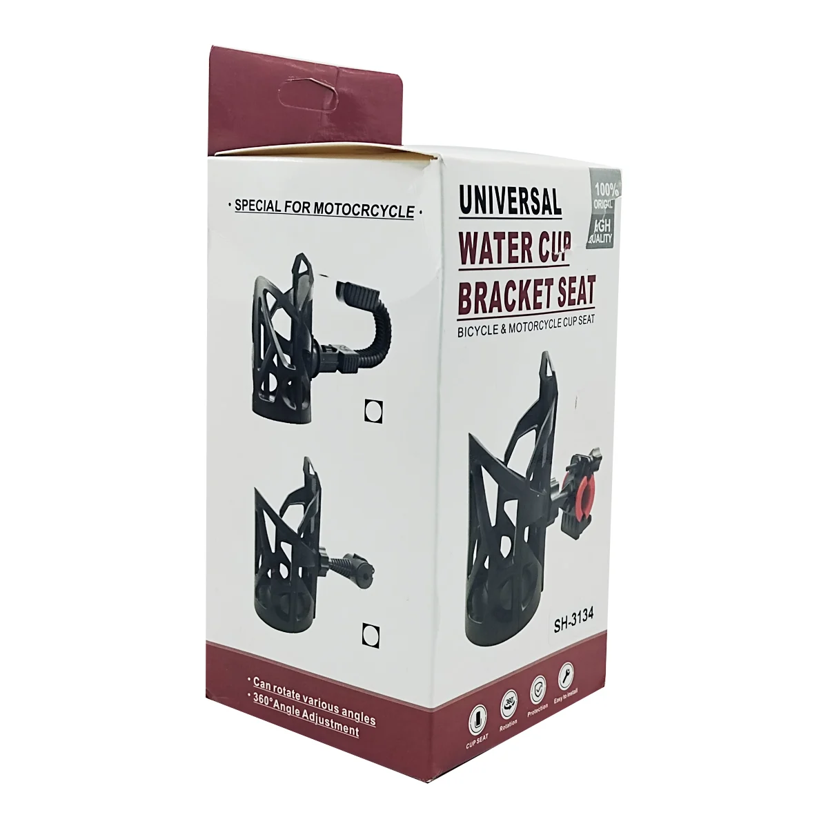 Soporte universal de plástico para botellas de motocicleta y bicicleta / universal wáter cup bracket seat / sh-3133