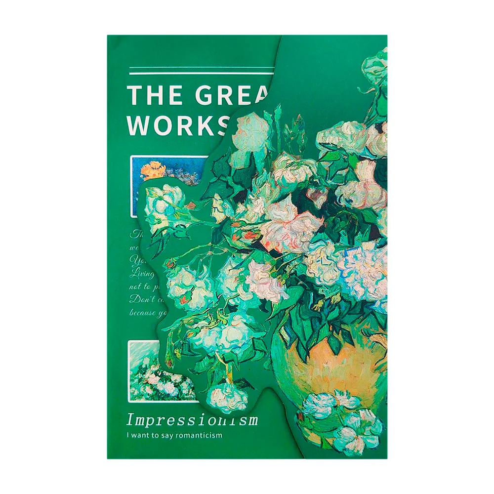 Cuaderno chico para dura broche de imán, diseño de van gogh, variedad de modelos