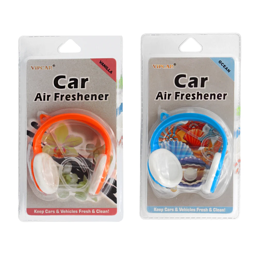 Aromatizante - ambientador colgante con forma de audífonos - diadema para auto, variedad de aromas y colores / sk-8820 / vip car / car air freshener