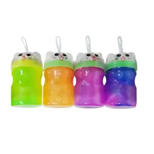 Mini bote de slime con bolitas de colores + diseño de oso, variedad d…
